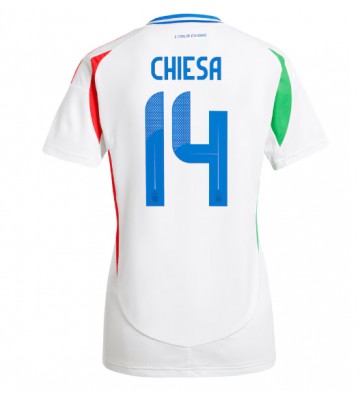 Italia Federico Chiesa #14 Segunda Equipación Mujer Eurocopa 2024 Manga Corta